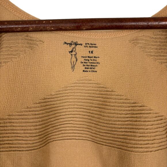 Heavenly Shapewear Tan Nude Tank Top Women’s 1X - Picture 2 of 3